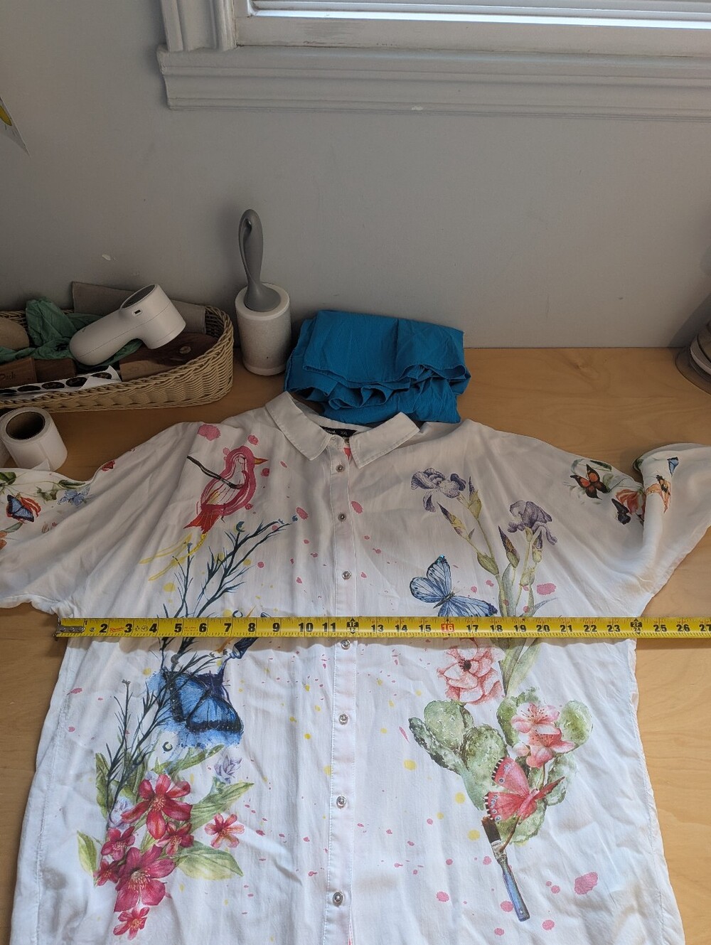 DESIGUAL Women Blouse Loose Fit Colorful Size XXL EUR = XL US Plus Size Floral - Picture 11 of 14